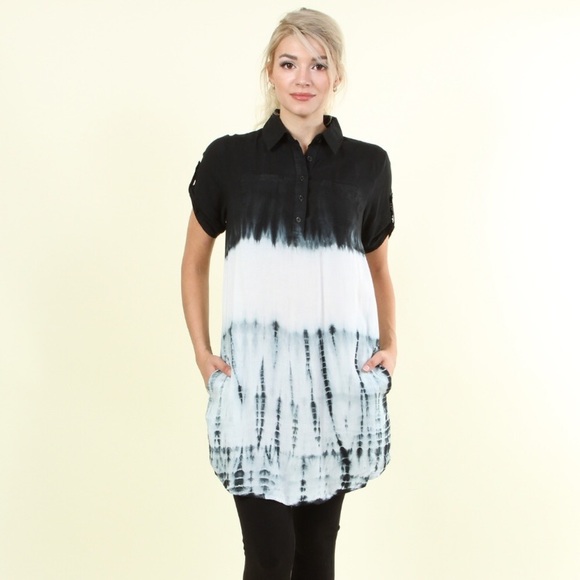 Hot & Delicious Tops - Tie Dye Tunic